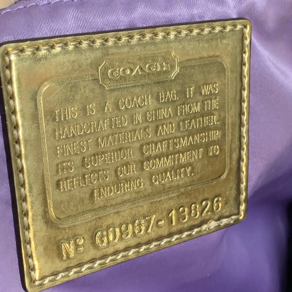 Coach Poppy Beige Gold Bronze Tote Bag - Picture 7 of 8